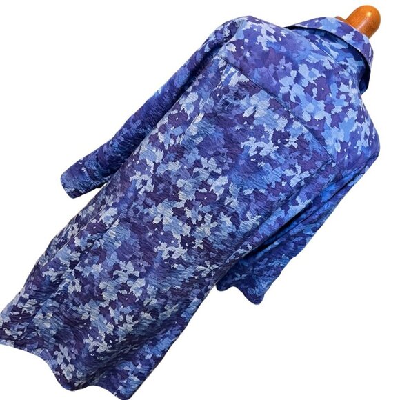 Coldwater Creek royal blue crinkle rayon tunic 1X - Picture 3 of 14